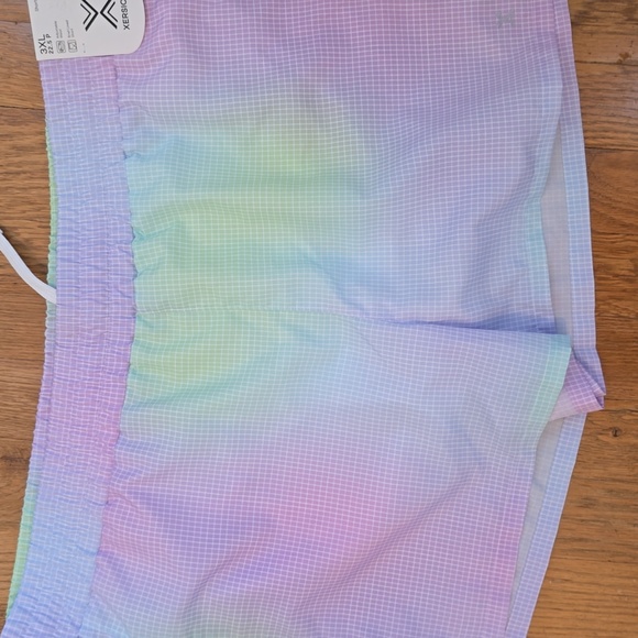 XERSION GIRLS "COOL GEO" COLORS PLUS SIZE SHORTS WITH BUILT-IN BRIEFS SIZE 3XL - Picture 2 of 16